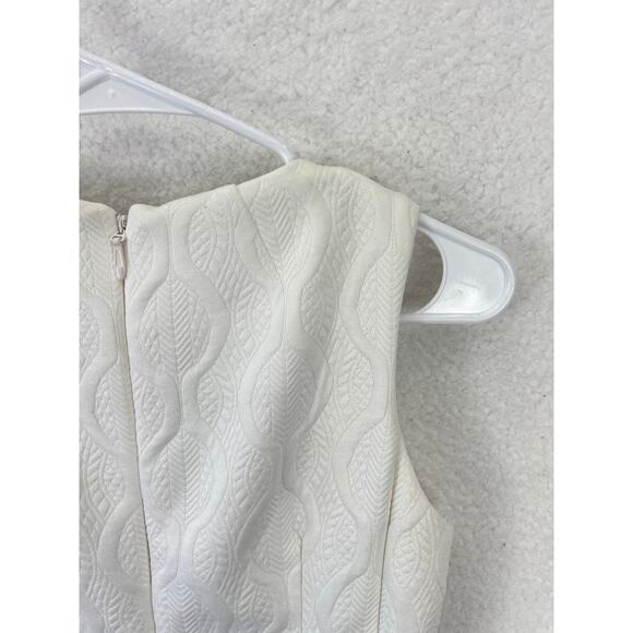 Eva Mendes Collection Solange Dress Women’s 4 White Fit Flare Midi Elegant NWT - Picture 11 of 12